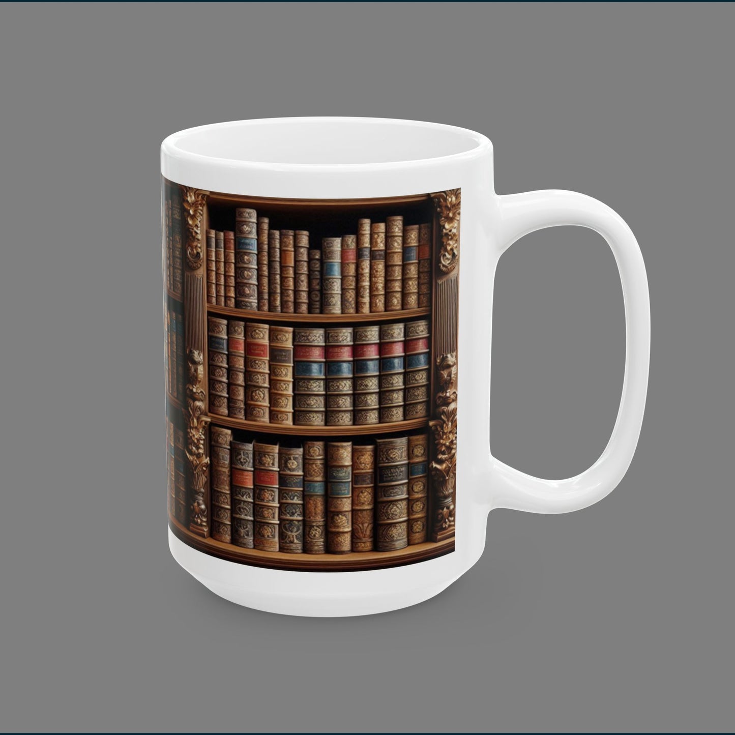 Bookworm Ceramic Mug, (11oz, 15oz)