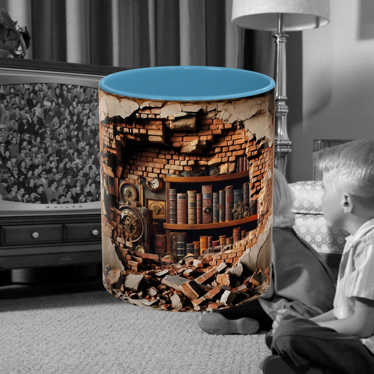 3-D Steampunk Antique Library Coffee Mug (11, 15oz)