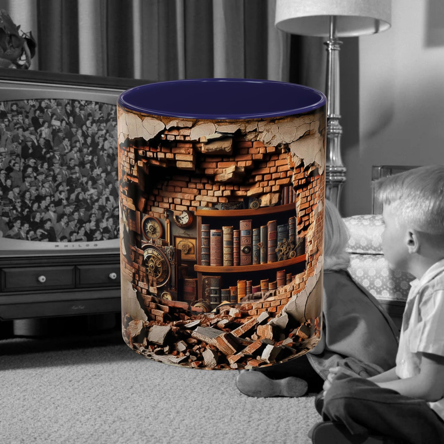 3-D Steampunk Antique Library Coffee Mug (11, 15oz)