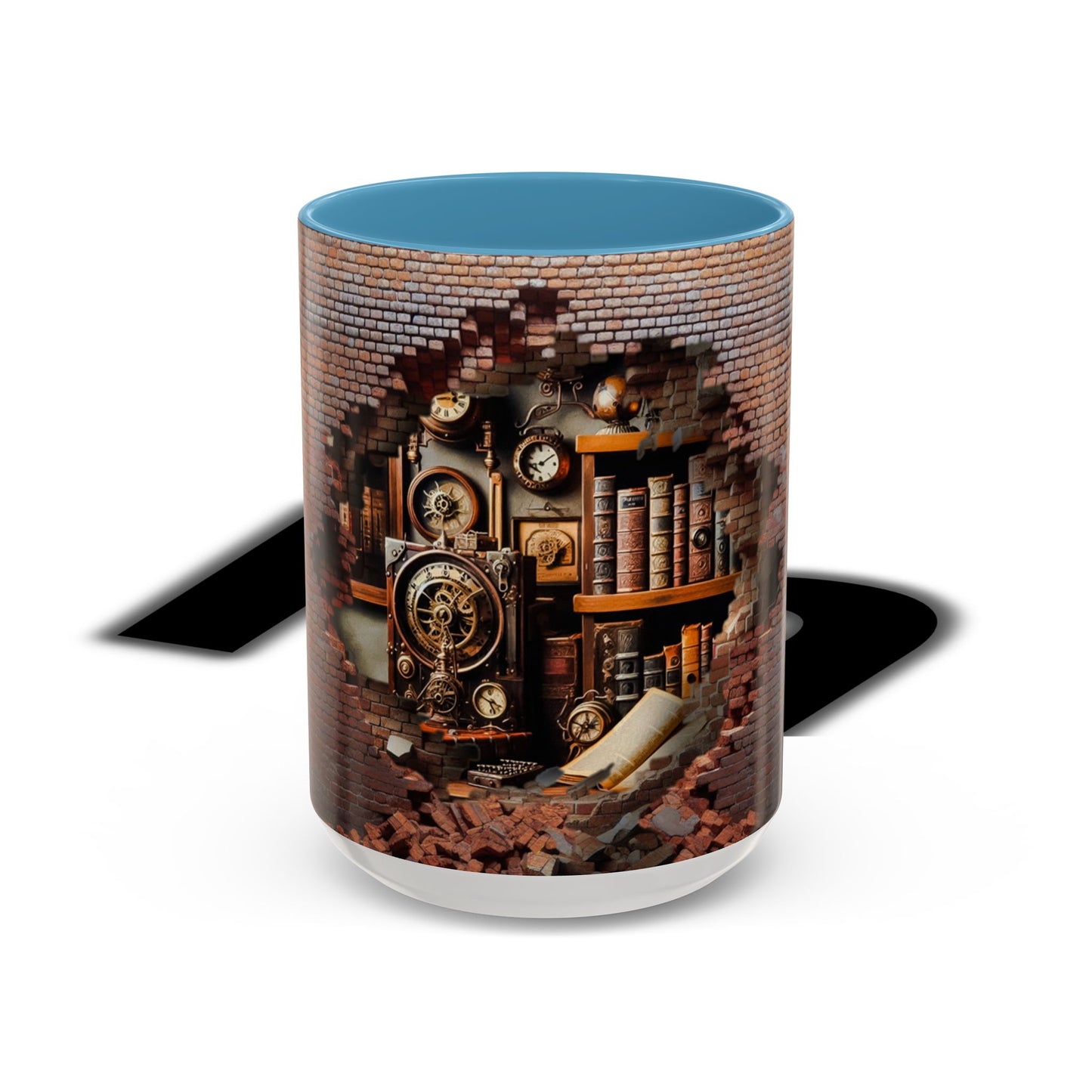 3-D Steampunk Antique Library Coffee Mug (11, 15oz)