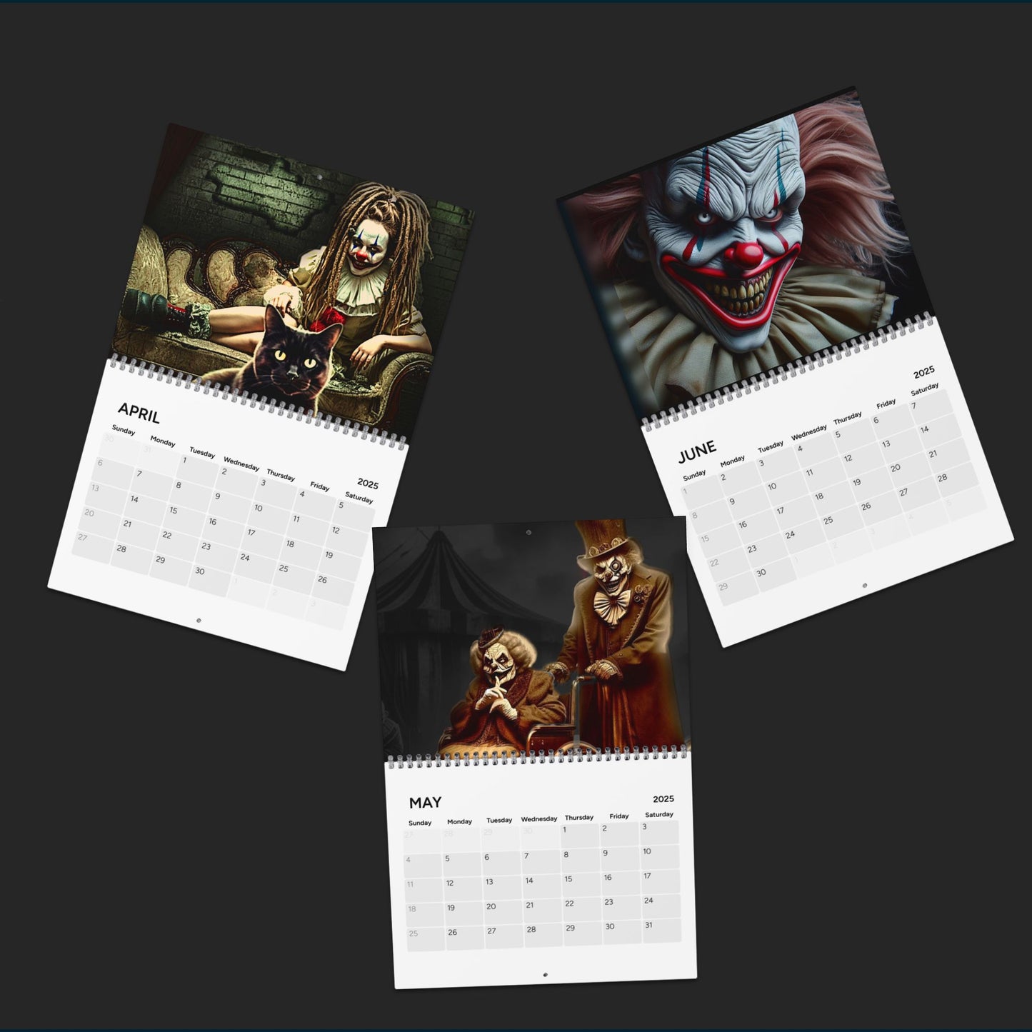 Calendars: 2025 Scary Clowns