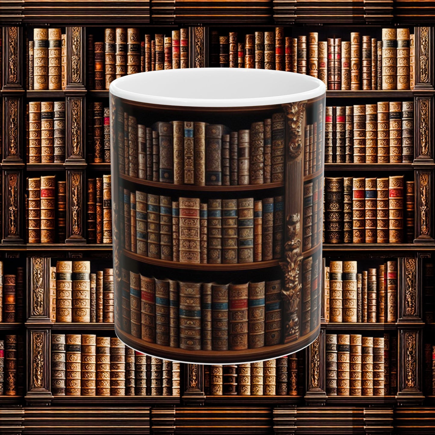 Bookworm Ceramic Mug, (11oz, 15oz)