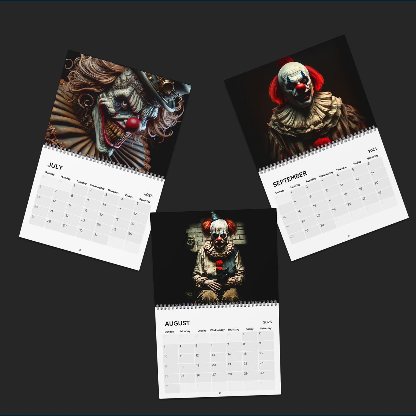 Calendars: 2025 Scary Clowns