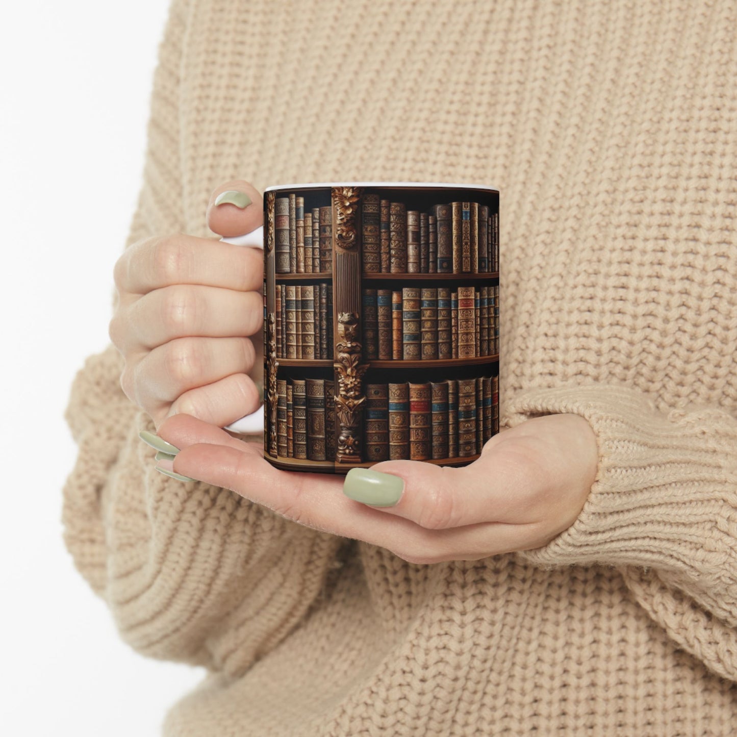 Bookworm Ceramic Mug, (11oz, 15oz)