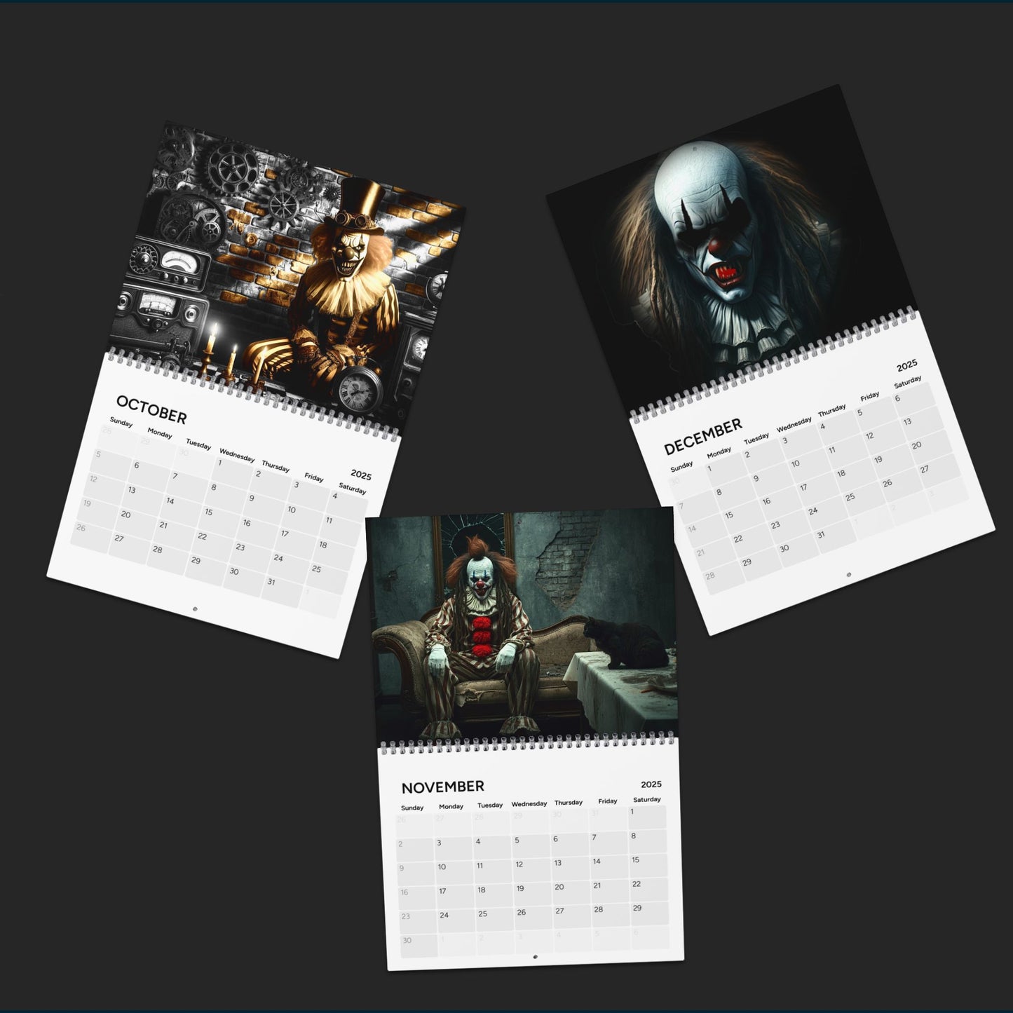 Calendars: 2025 Scary Clowns