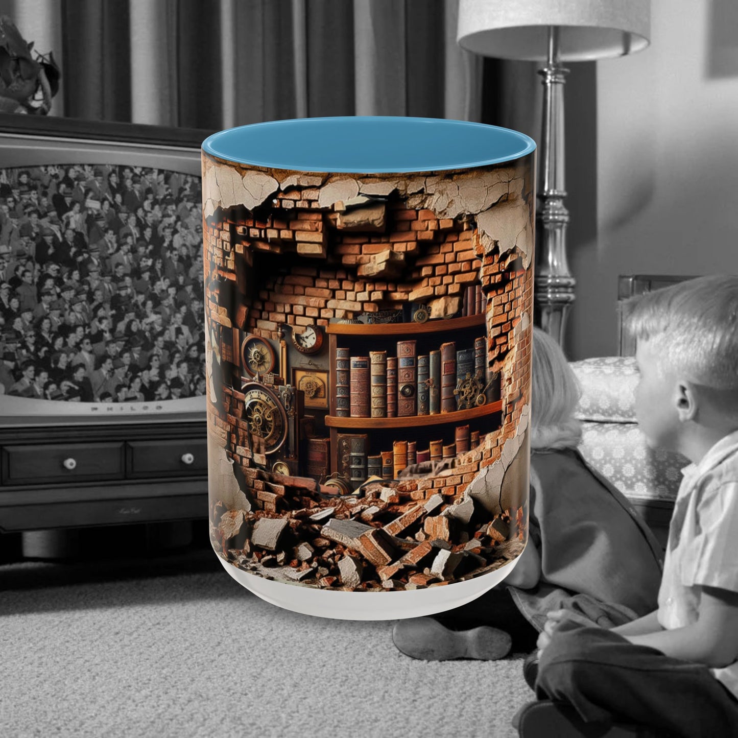 3-D Steampunk Antique Library Coffee Mug (11, 15oz)