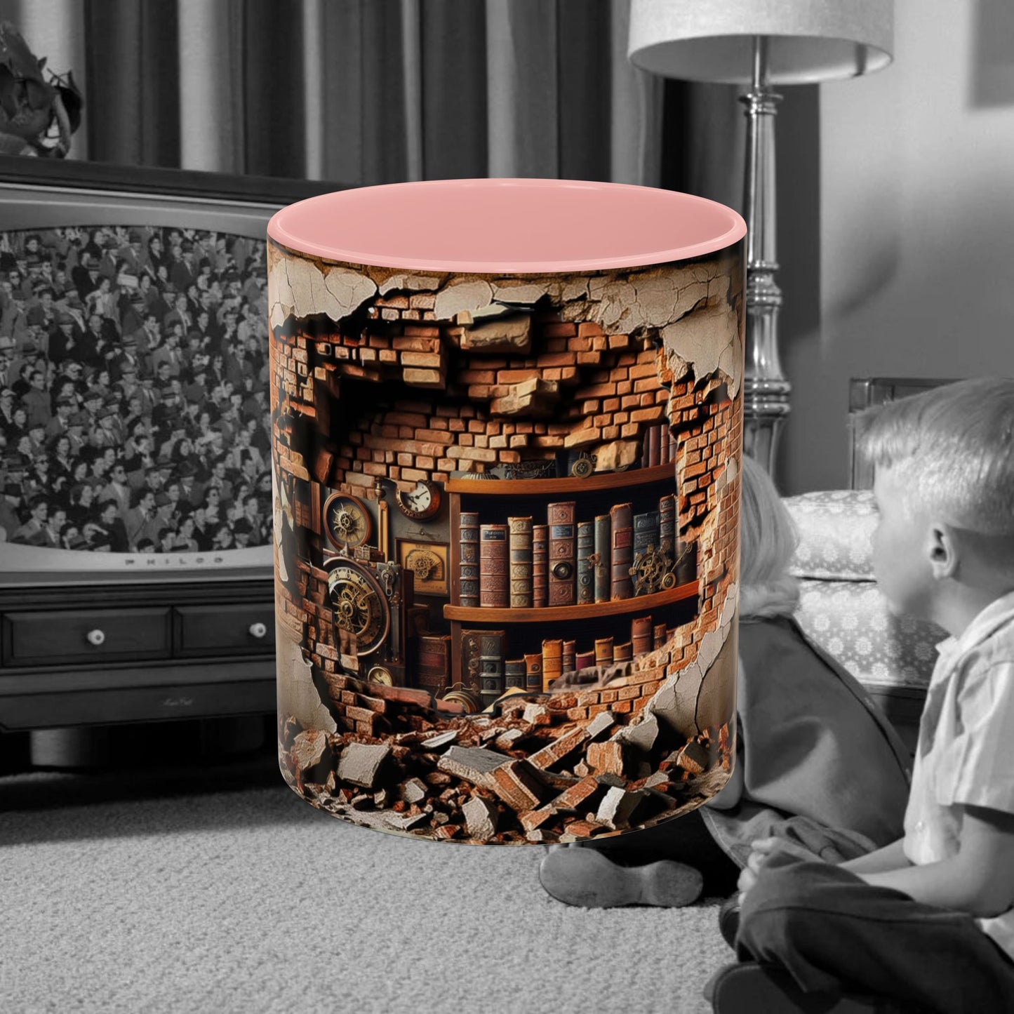 3-D Steampunk Antique Library Coffee Mug (11, 15oz)