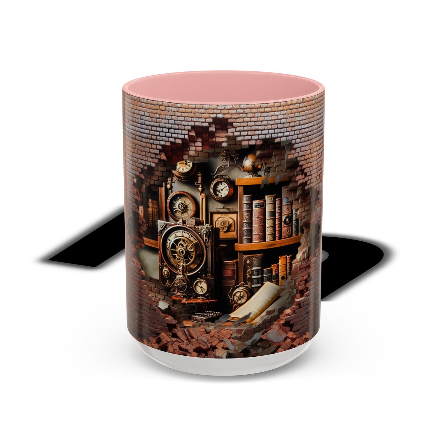3-D Steampunk Antique Library Coffee Mug (11, 15oz)