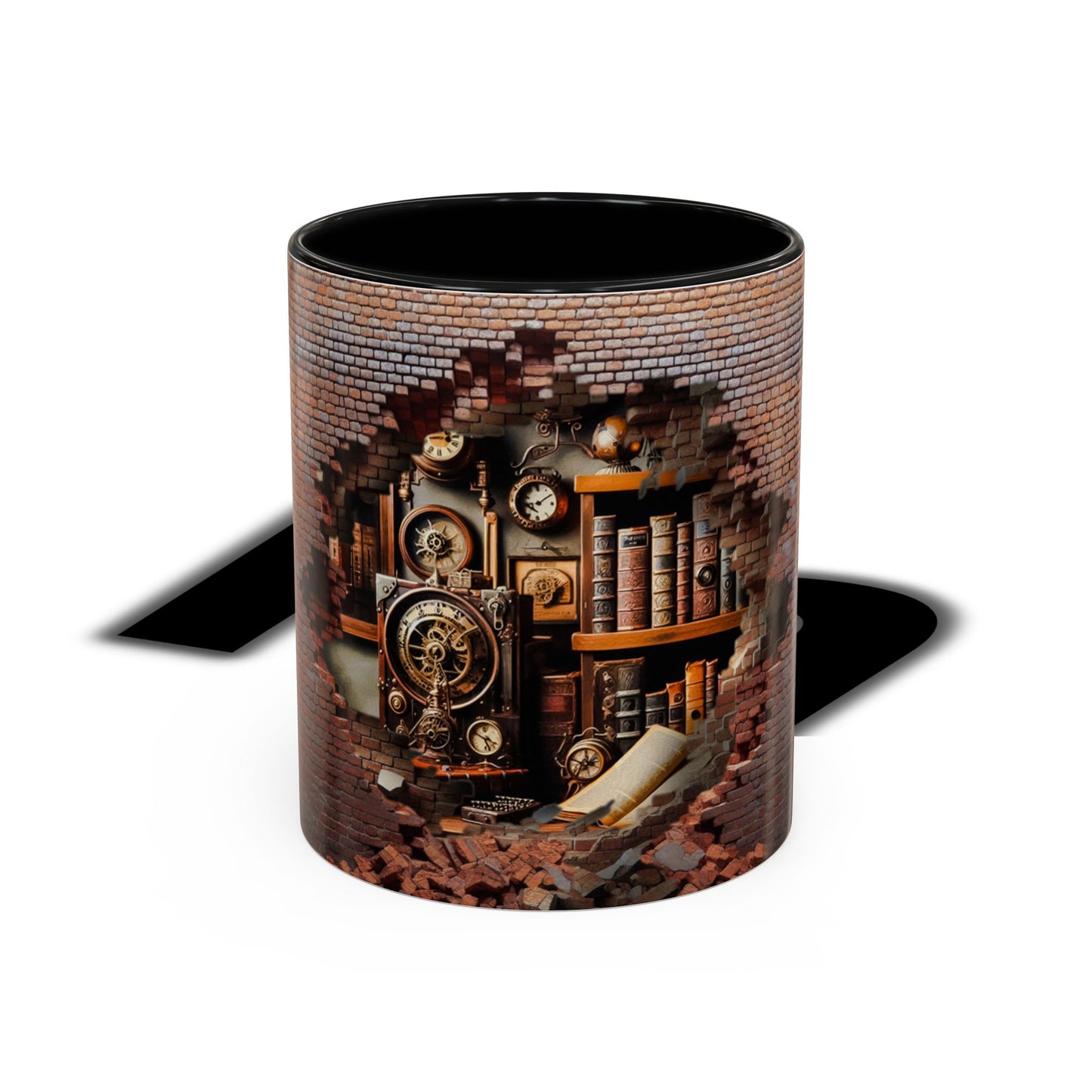 3-D Steampunk Antique Library Coffee Mug (11, 15oz)
