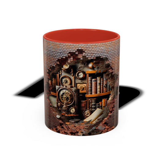 3-D Steampunk Antique Library Coffee Mug (11, 15oz)