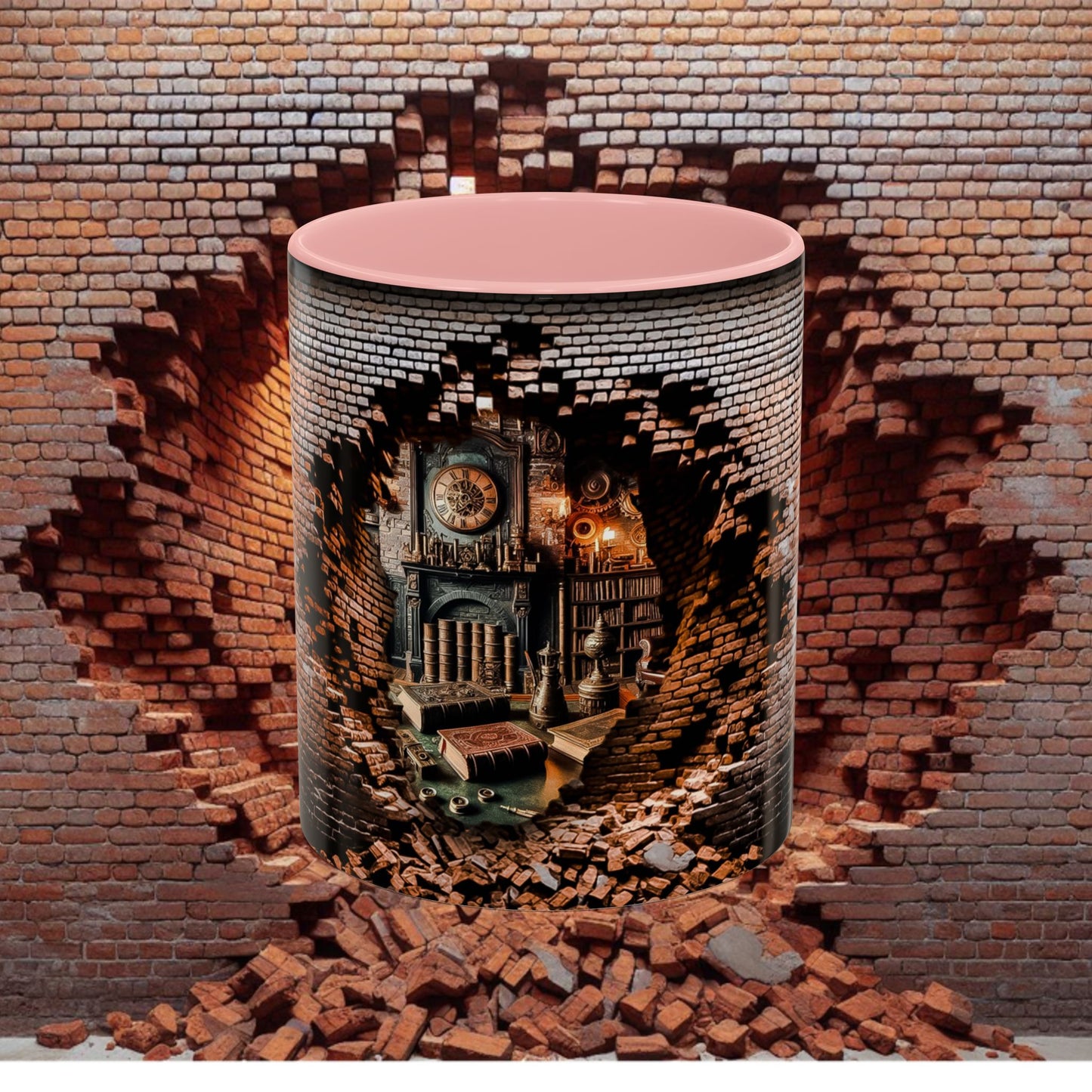 3-D Steampunk Antique Library Coffee Mug (11, 15oz)