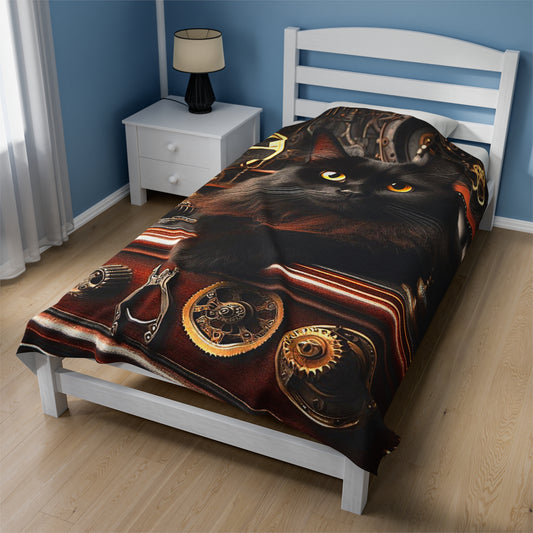 Black Cat Plush Blanket