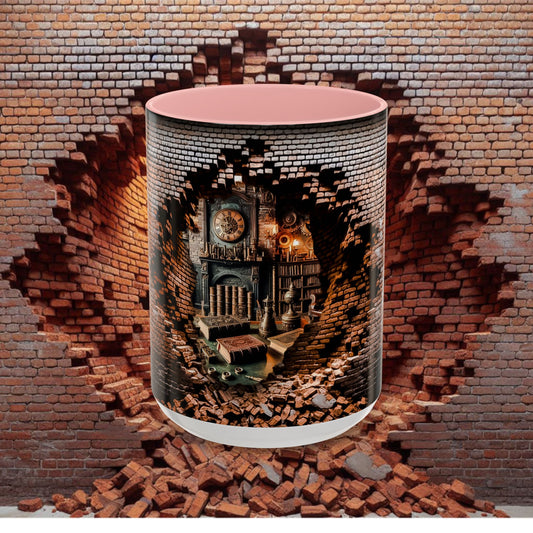 3-D Steampunk Antique Library Coffee Mug (11, 15oz)