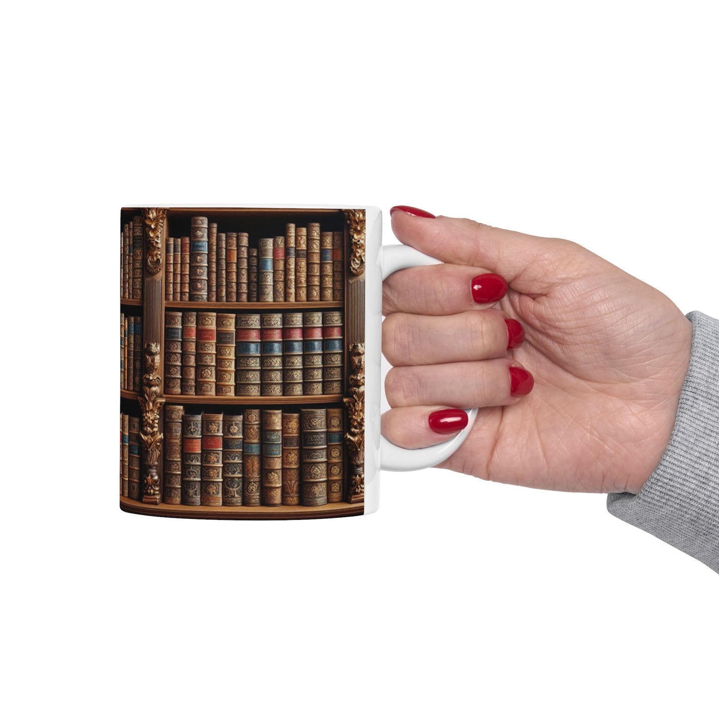 Bookworm Ceramic Mug, (11oz, 15oz)